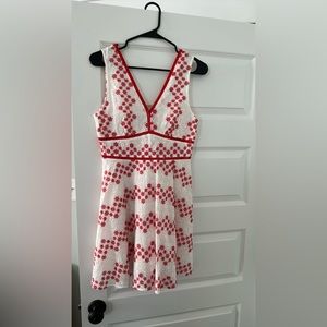 Francesca’s Red and White Dress
